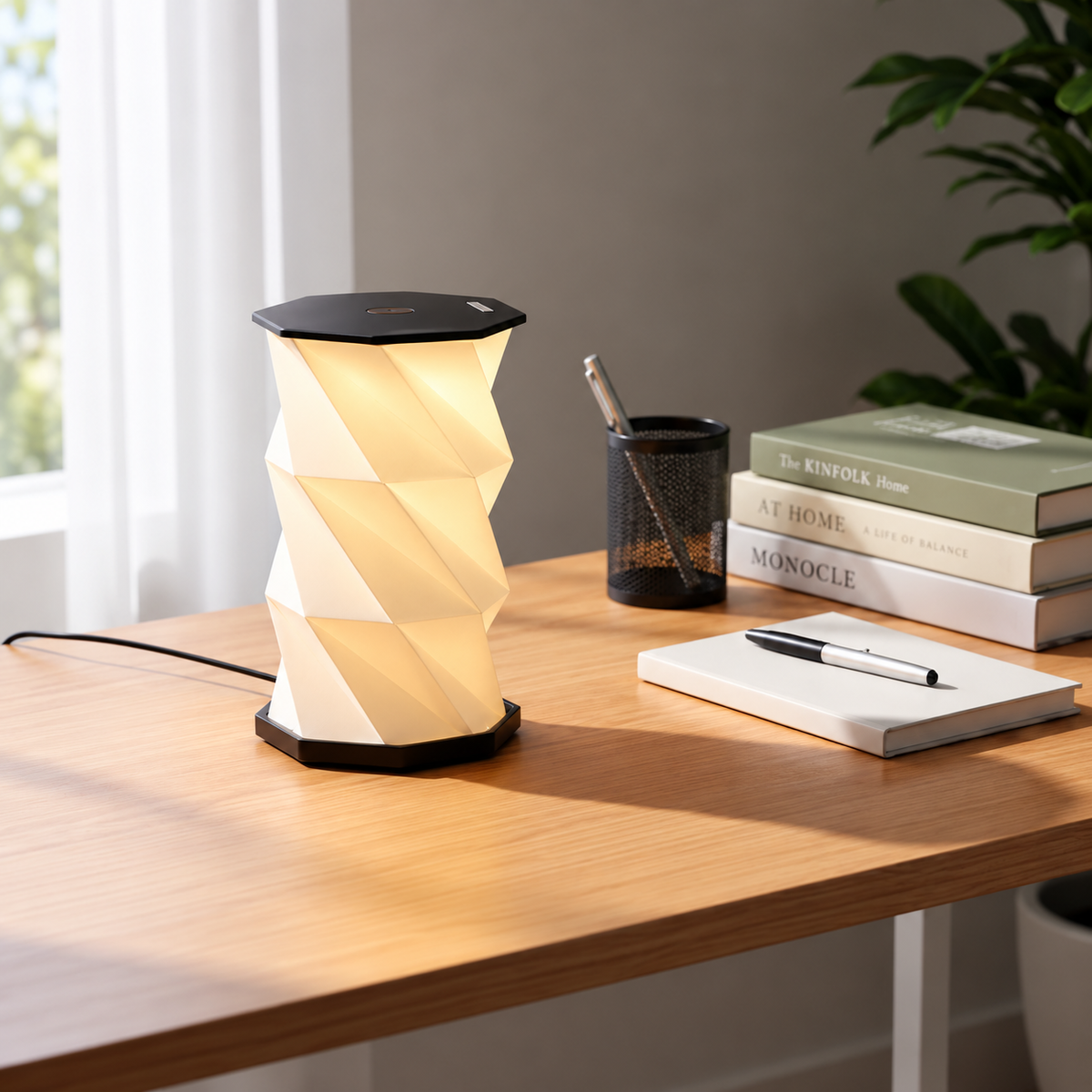 LAMPARA LED ORIGAMI PLEGABLE 3 TONOS DE LUZ