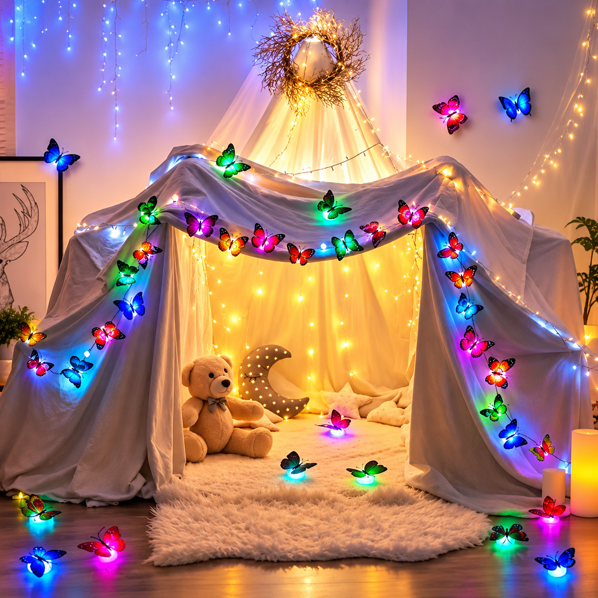 SET X50 MARIPOSAS LUMINOSAS LED 3D